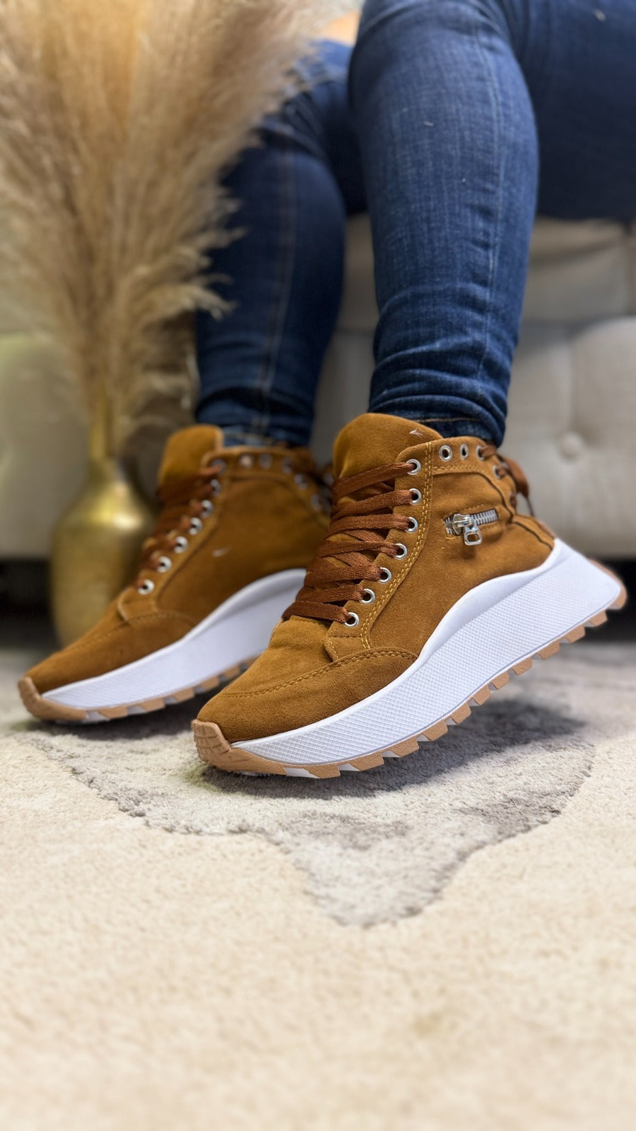 Botas de Carnaza para Mujer con Cierre y Plantilla Confort - vista lateral