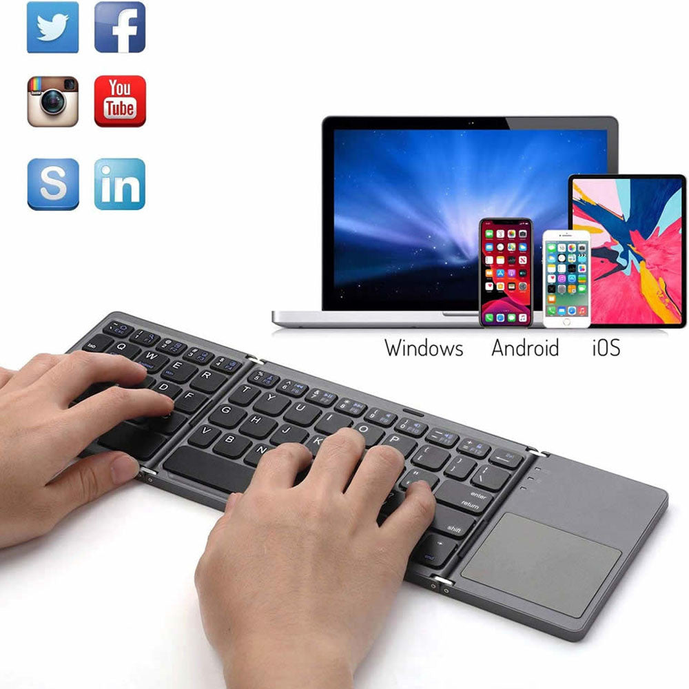Teclado Inalámbrico Bluetooth Ultra Delgado: Productividad Portátil