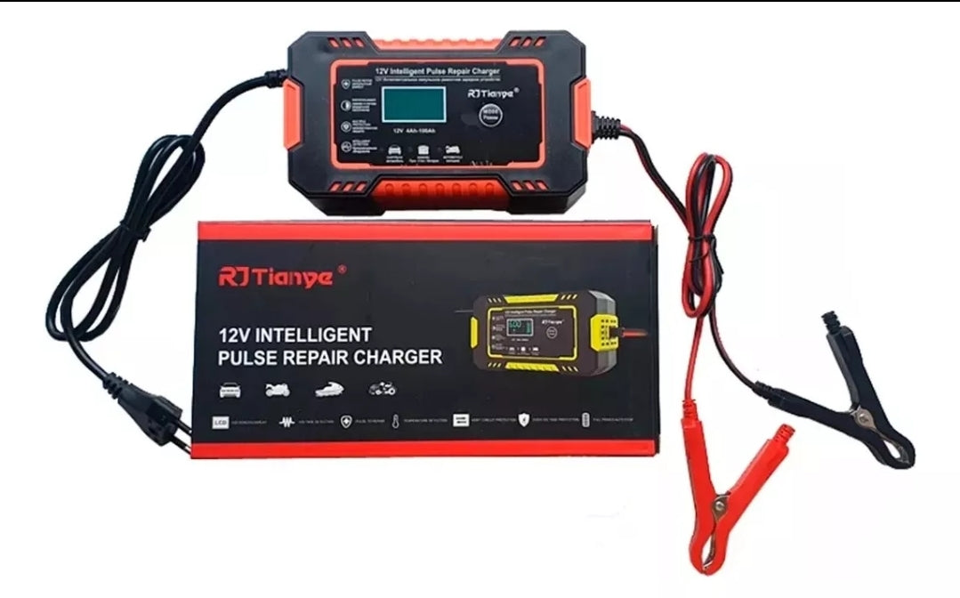 Cargador de Batería para Carro 12V 6A — Mantén tu Batería Siempre Lista