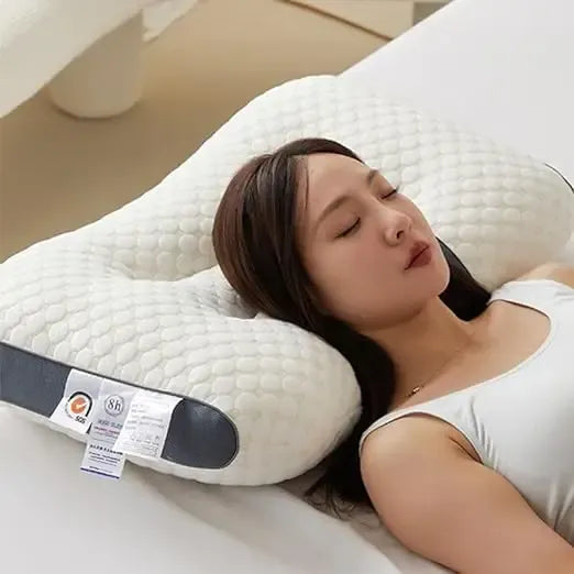 Almohada Ortopédica Cervical Ergonómica - Alivio de Dolor, Columna Alineada y Descanso Saludable