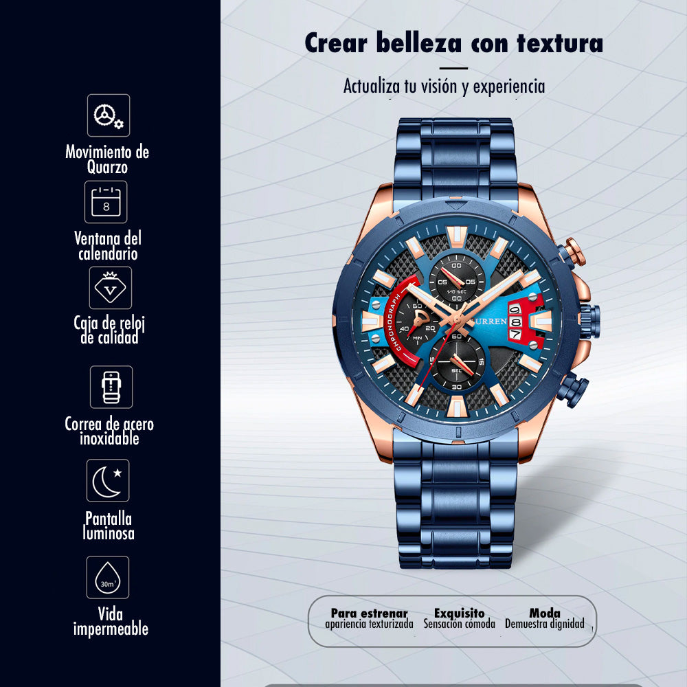 Reloj Curren 8401 — Edición Especial Acero Inoxidable