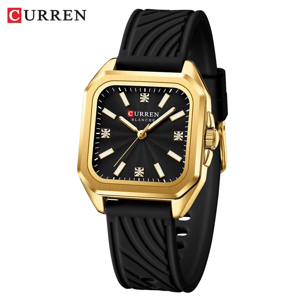 Reloj Curren 9113 — Pulso de Silicona, Estilo Deportivo Femenino