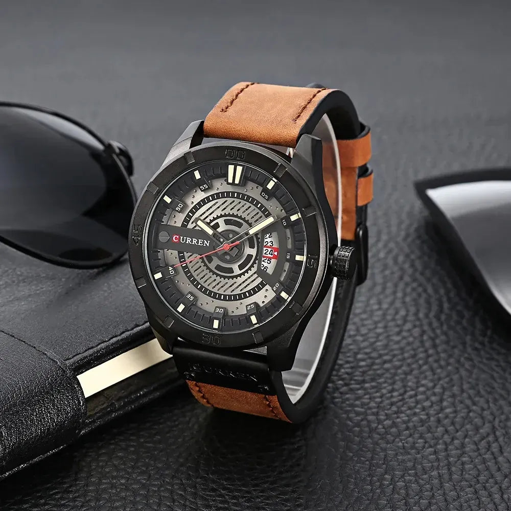 Reloj Curren 8301 — Pulso de Cuero, Precio Imbatible