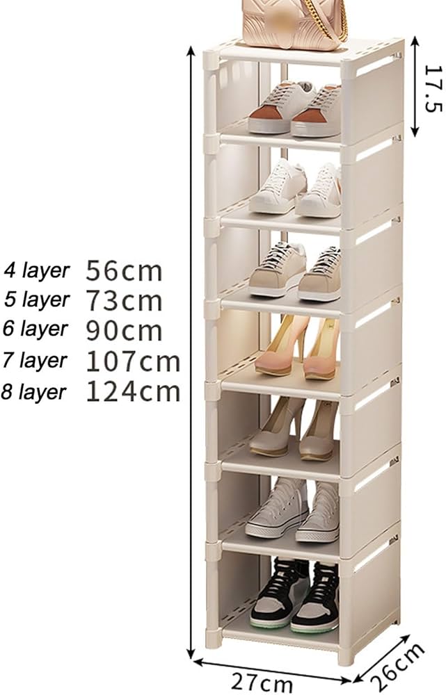 Organizador Vertical de Zapatos 7 Niveles — Aprovecha Esquinas y Espacios Reducidos