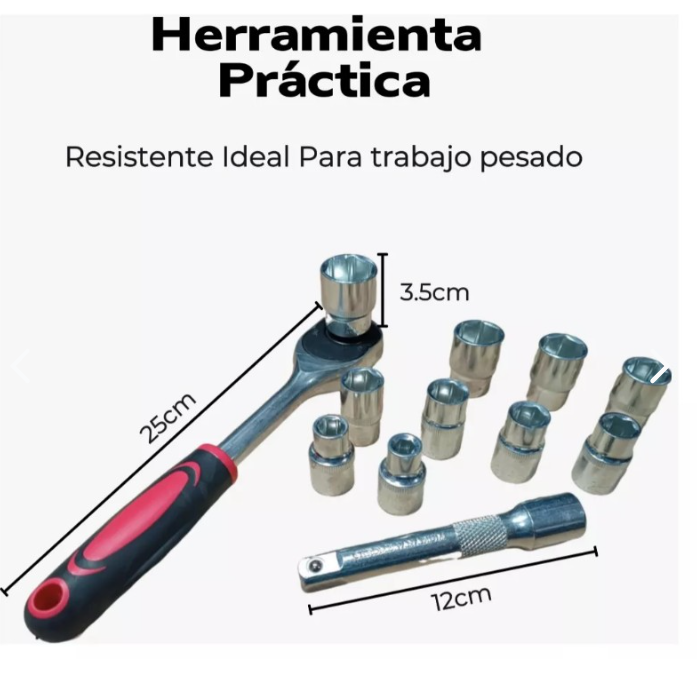 Juego de Copa Rache de 12 Piezas – Juego de Llaves Completo - detalle