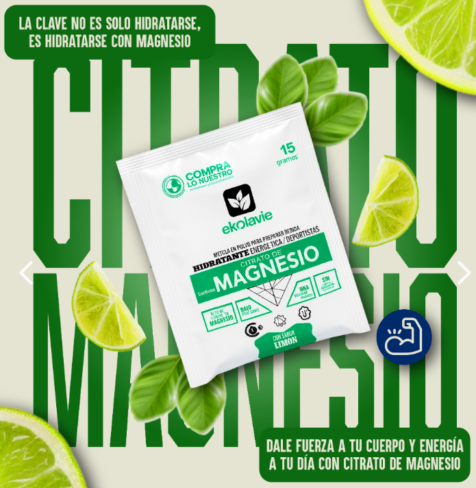 X2 Cloruro de Magnesio + X2 Citrato de Magnesio Sachet – Energía y Bienestar
