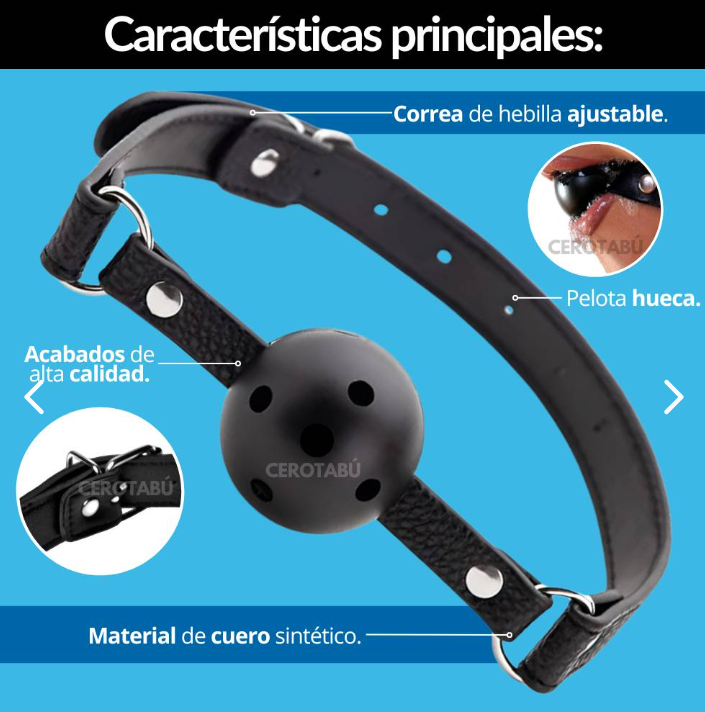 Mordaza Ball Gag BDSM SOM035 – Juego De Dominio