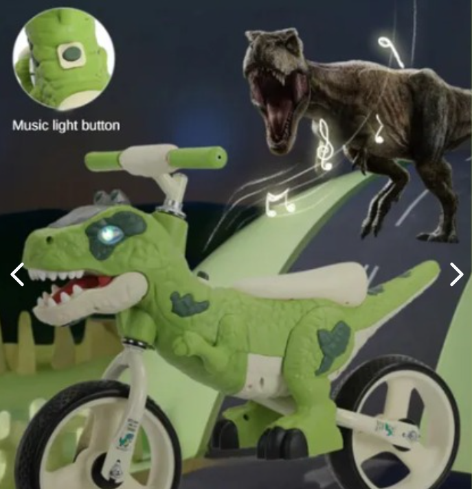 Triciclo Bicicleta Dinosaurio TR-064 — Aventura Prehistórica - detalle
