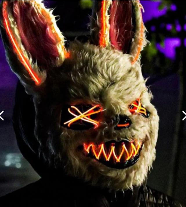 Máscara de Halloween Conejo con Luz LED – Ilumina la Fiesta - vista alternativa
