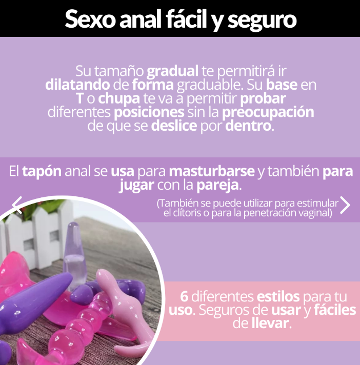 Kit Plug Anal Premium X6 PLU023 – Set Progresivo 6 Piezas
