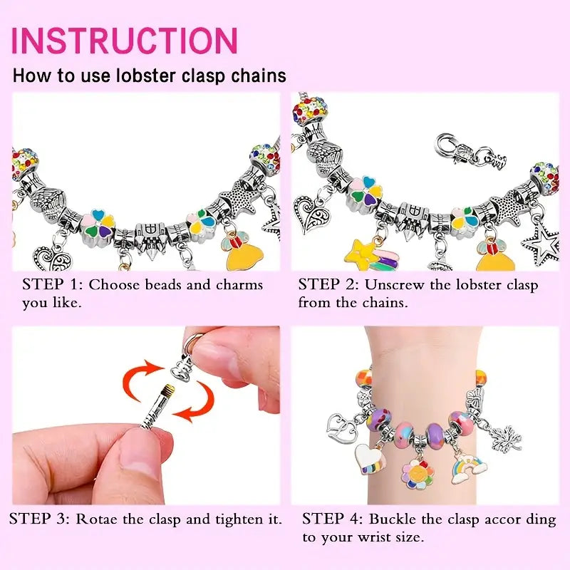 Kit Creativo para Crear Pulseras Unicornio con Charms - vista principal