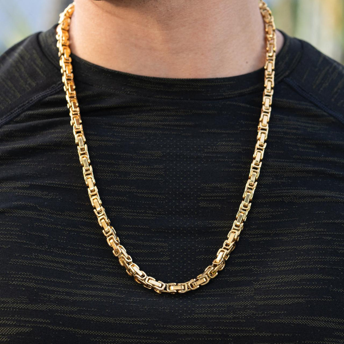 Combo Cadena + Pulsera Tejido Lazo 18K - vista trasera