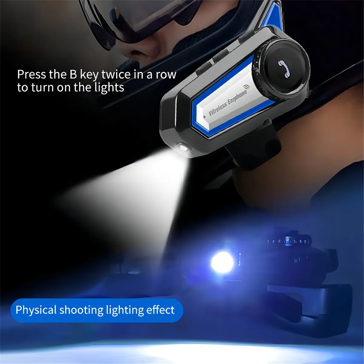 Intercomunicador Bluetooth para casco de moto - vista lateral