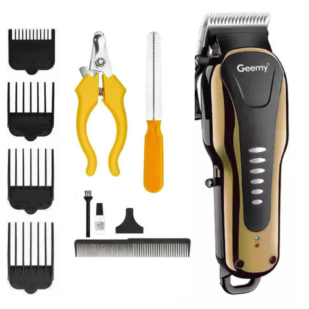 Máquina Peluquera Canina Recargable - Kit Geemy con Guías - vista principal