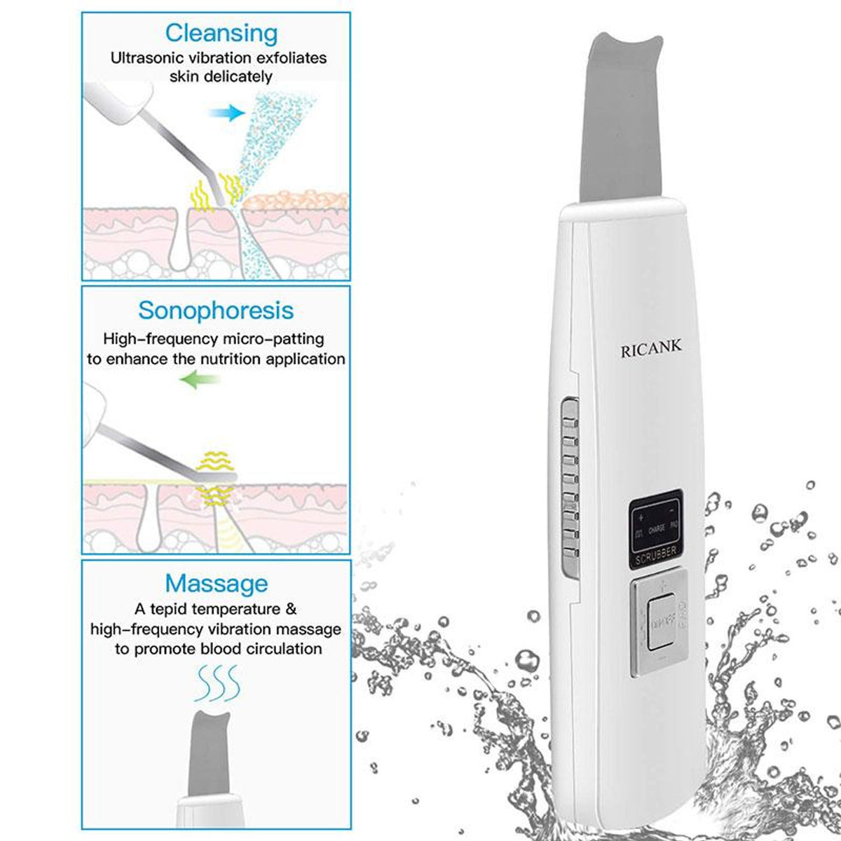 Limpiador Facial Ultrasónico Peeling – Limpieza Profunda - vista alternativa