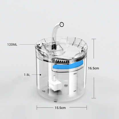 Fuente Bebedero Automático para Gatos - Agua en Circulación - detalle