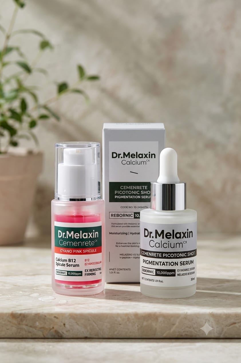 Dúo de Sérums Ciano Pink y Dr Melaxin – Iluminación - detalle adicional