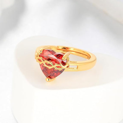 Anillo Sagrado Corazón Ajustable con Cristal Murano - vista alternativa
