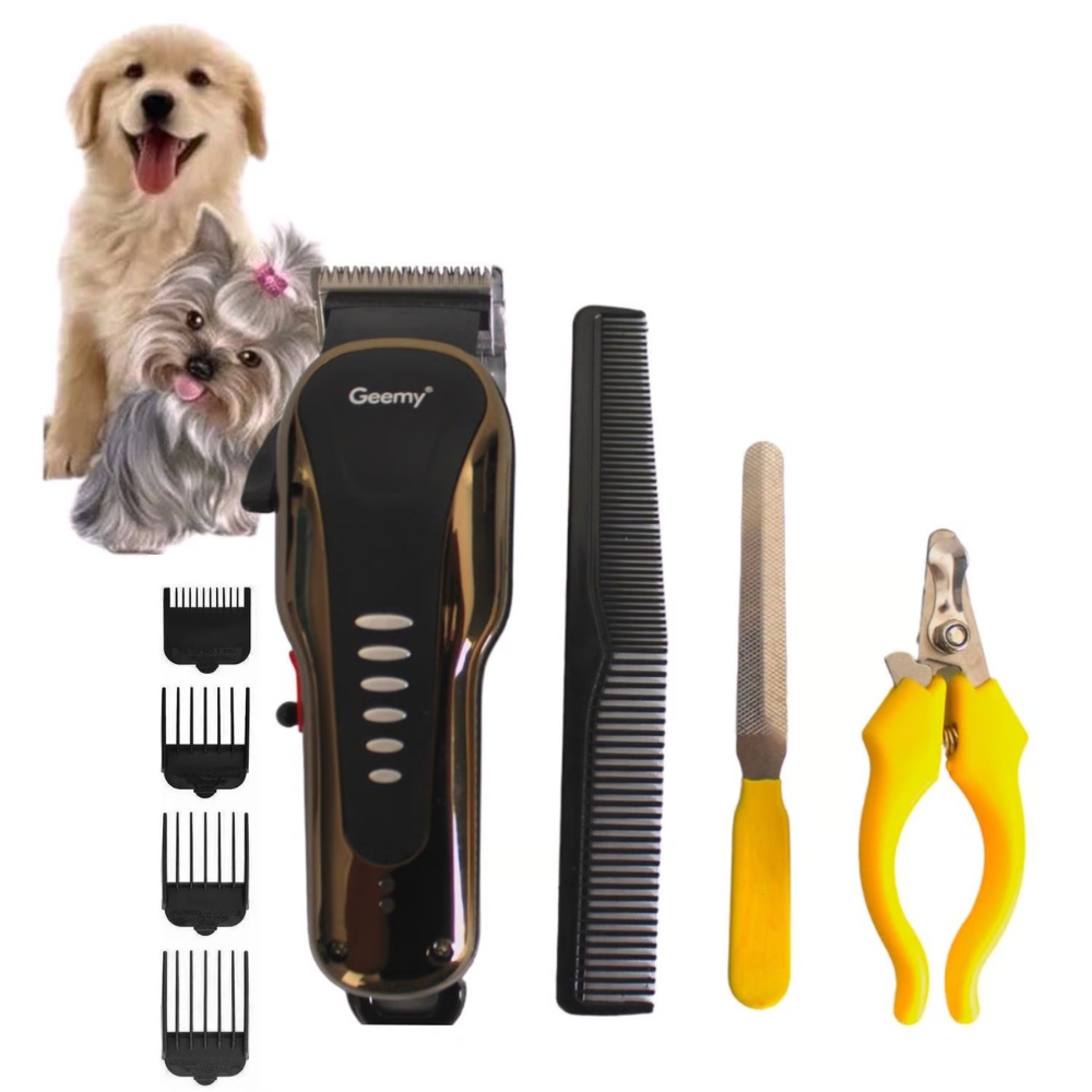 Máquina Peluquera Canina Recargable - Kit Geemy con Guías - vista alternativa