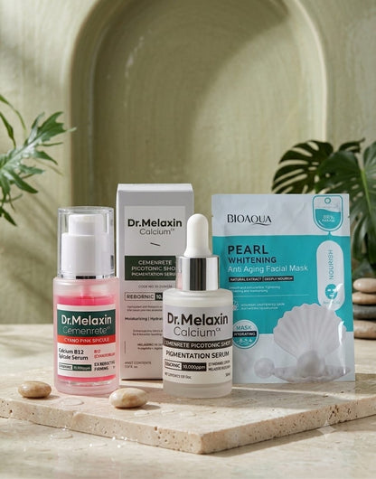 Dúo de Sérums Ciano Pink y Dr Melaxin – Iluminación - vista frontal