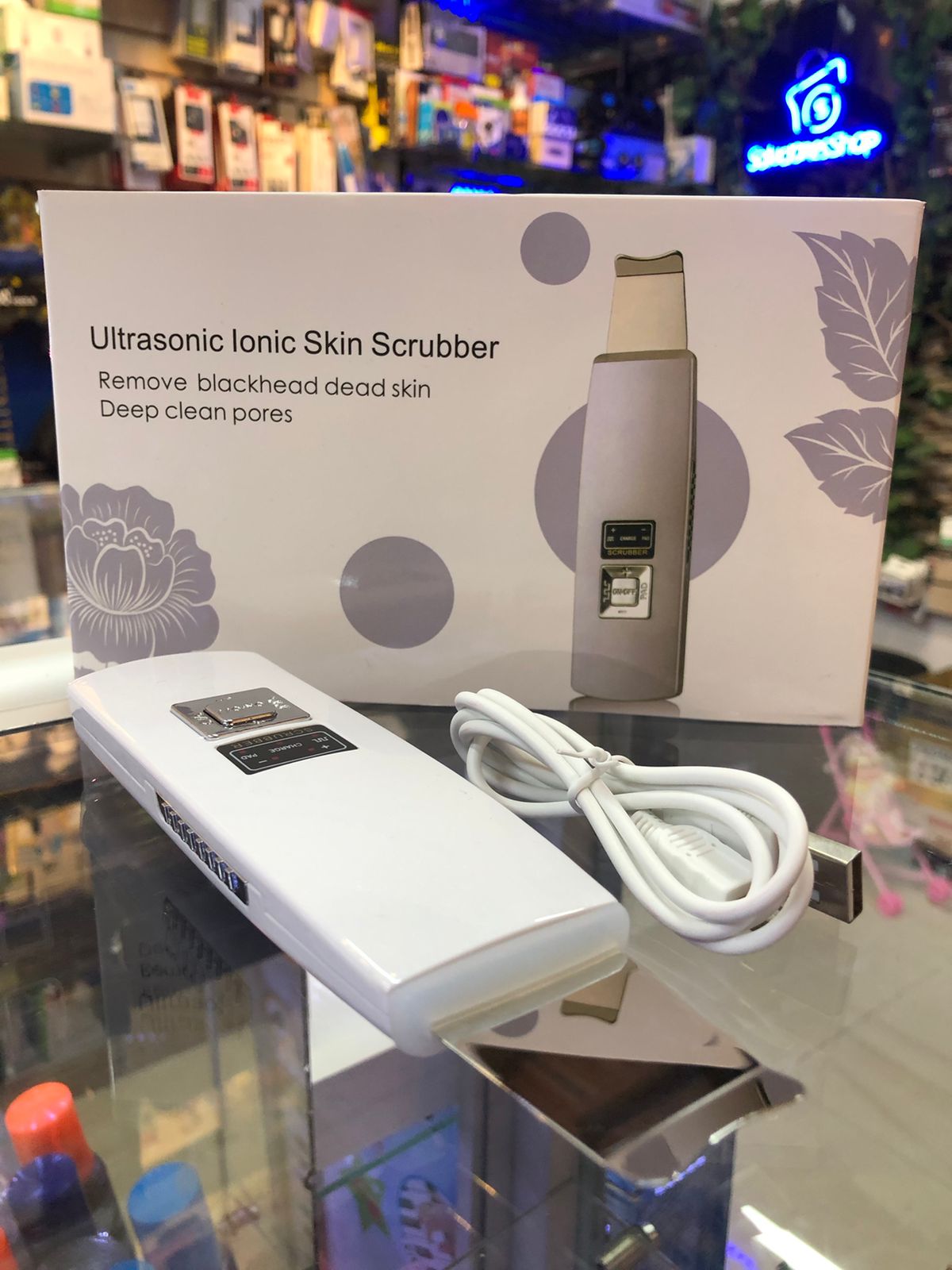 Limpiador Facial Ultrasónico Peeling – Limpieza Profunda - vista lateral