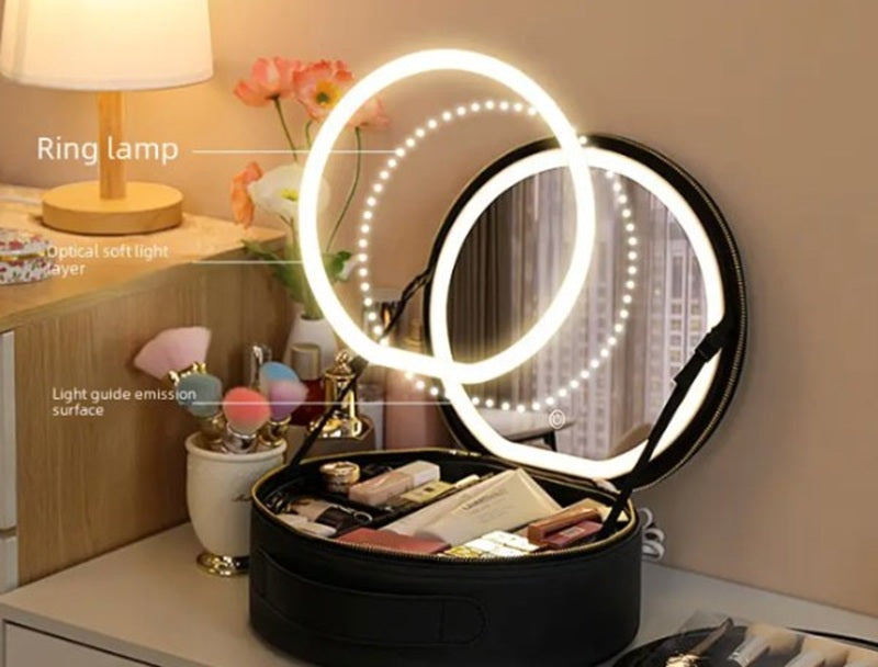 Organizador de Maquillaje Portátil con Espejo LED - vista principal