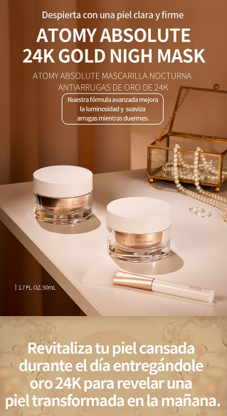 Mascarilla de Oro Absolute 24K Atomy – Antiedad Nocturna - vista alternativa