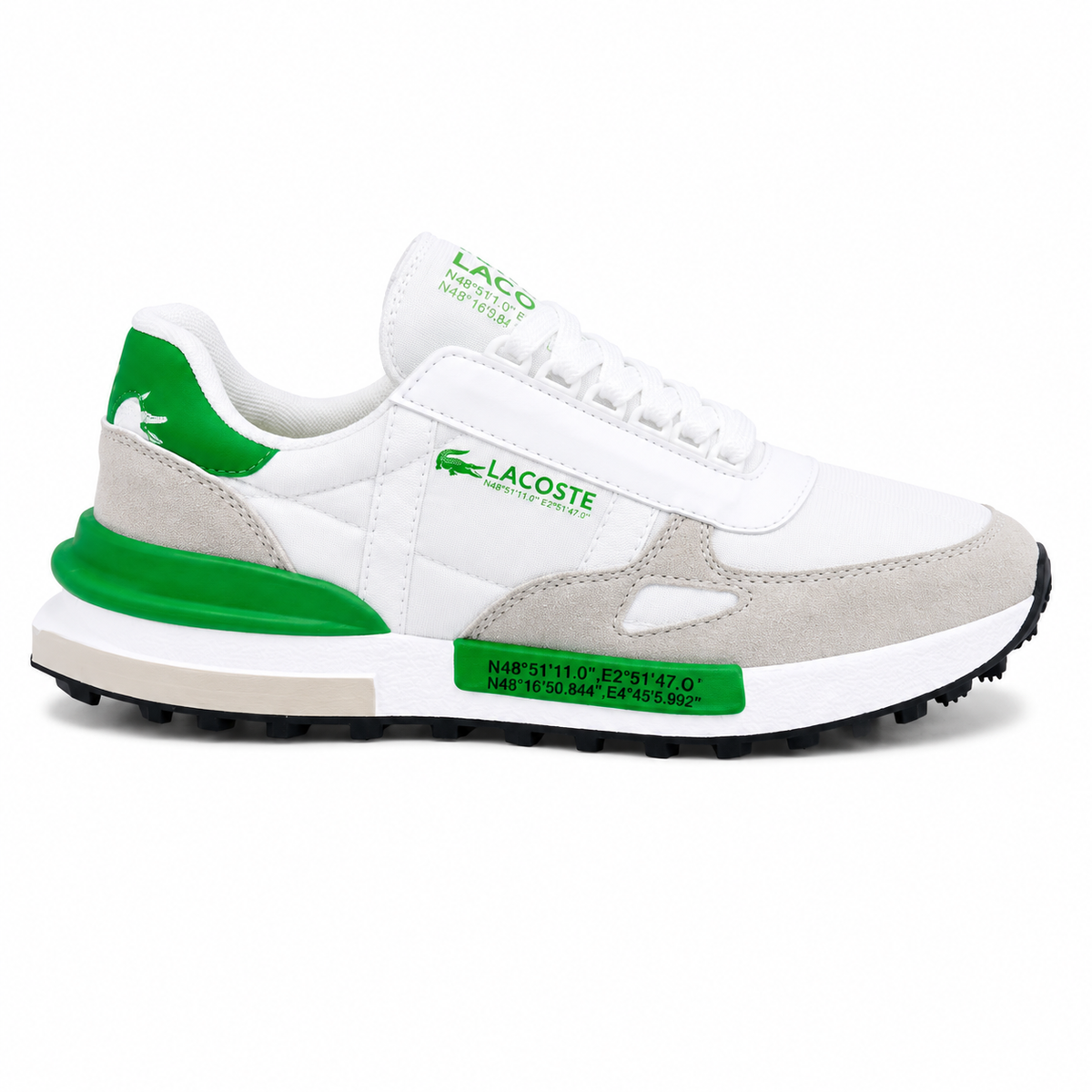 Tenis Lacoste N48 Caballero: Perfil Clásico con Toque - detalle