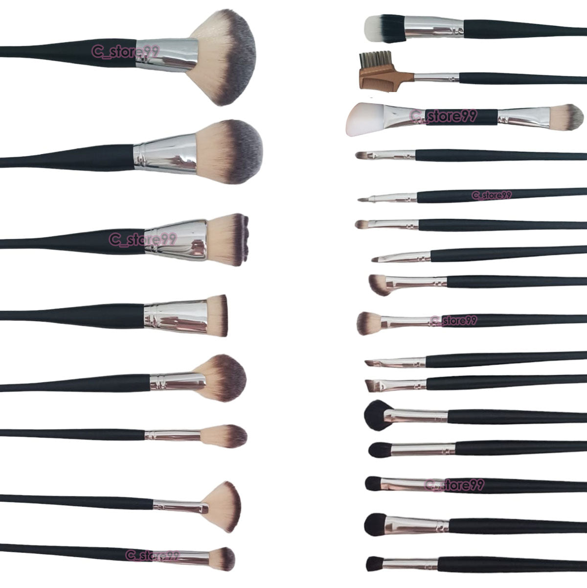 Set Profesional 24 Brochas de Maquillaje con Estuche - Soft - detalle