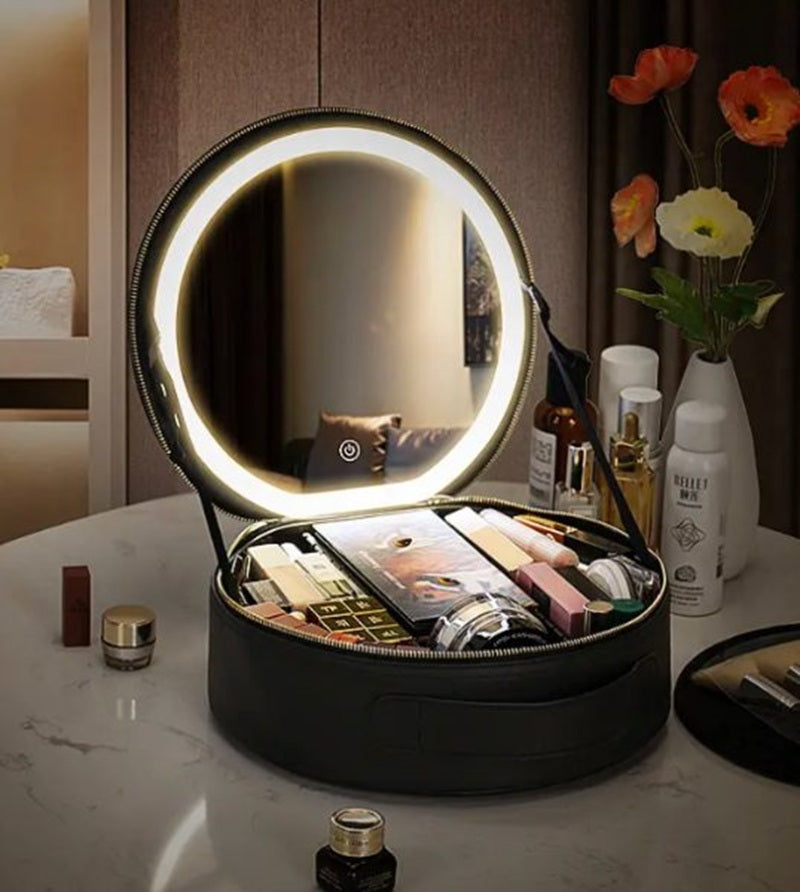 Organizador de Maquillaje Portátil con Espejo LED - vista alternativa