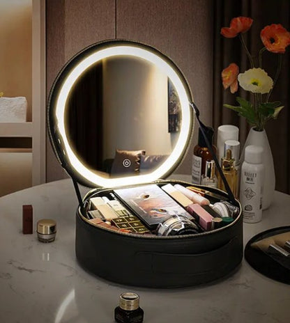 Organizador de Maquillaje Portátil con Espejo LED - vista alternativa
