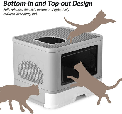 Caja de Arena Plegable para Gatos - Portátil y Fácil de - detalle