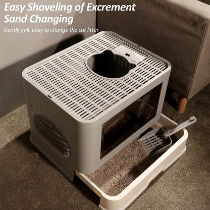 Caja de Arena Plegable para Gatos - Portátil y Fácil de - detalle adicional