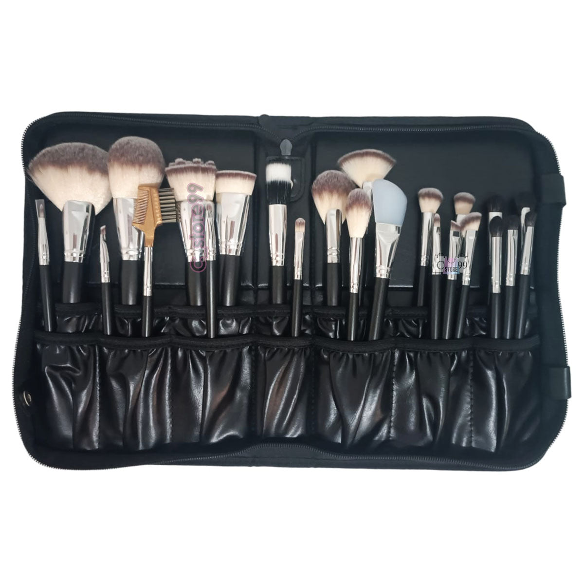 Set Profesional 24 Brochas de Maquillaje con Estuche - Soft - vista frontal
