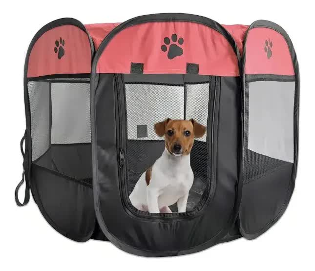 Combo Corral Plegable y Cama Suave para Mascotas - vista alternativa