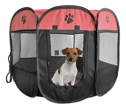 Combo Corral Plegable y Cama Suave para Mascotas - vista alternativa