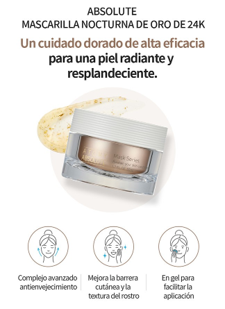 Mascarilla de Oro Absolute 24K Atomy – Antiedad Nocturna - detalle adicional