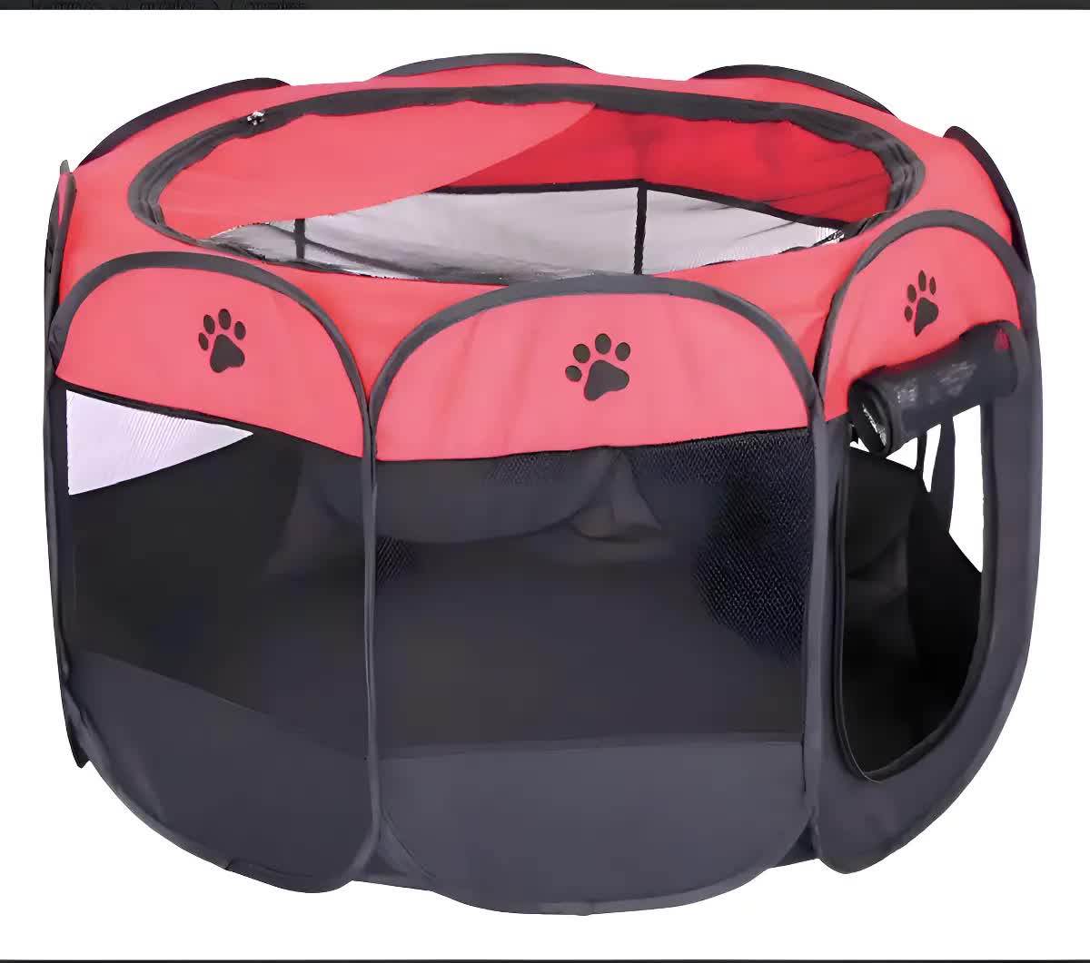 Combo Corral Plegable y Cama Suave para Mascotas - vista lateral