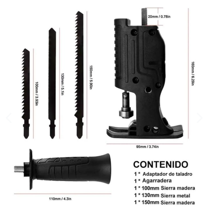 Convertidor de Taladro a Sierra Caladora | Accesorio Universal