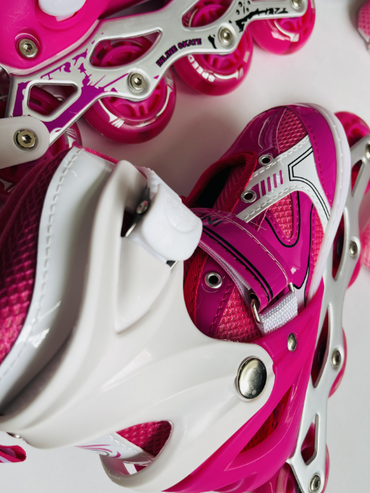 Patín Recreativo Kit Fucsia T:31-38 | Ajustable 4 Tallas