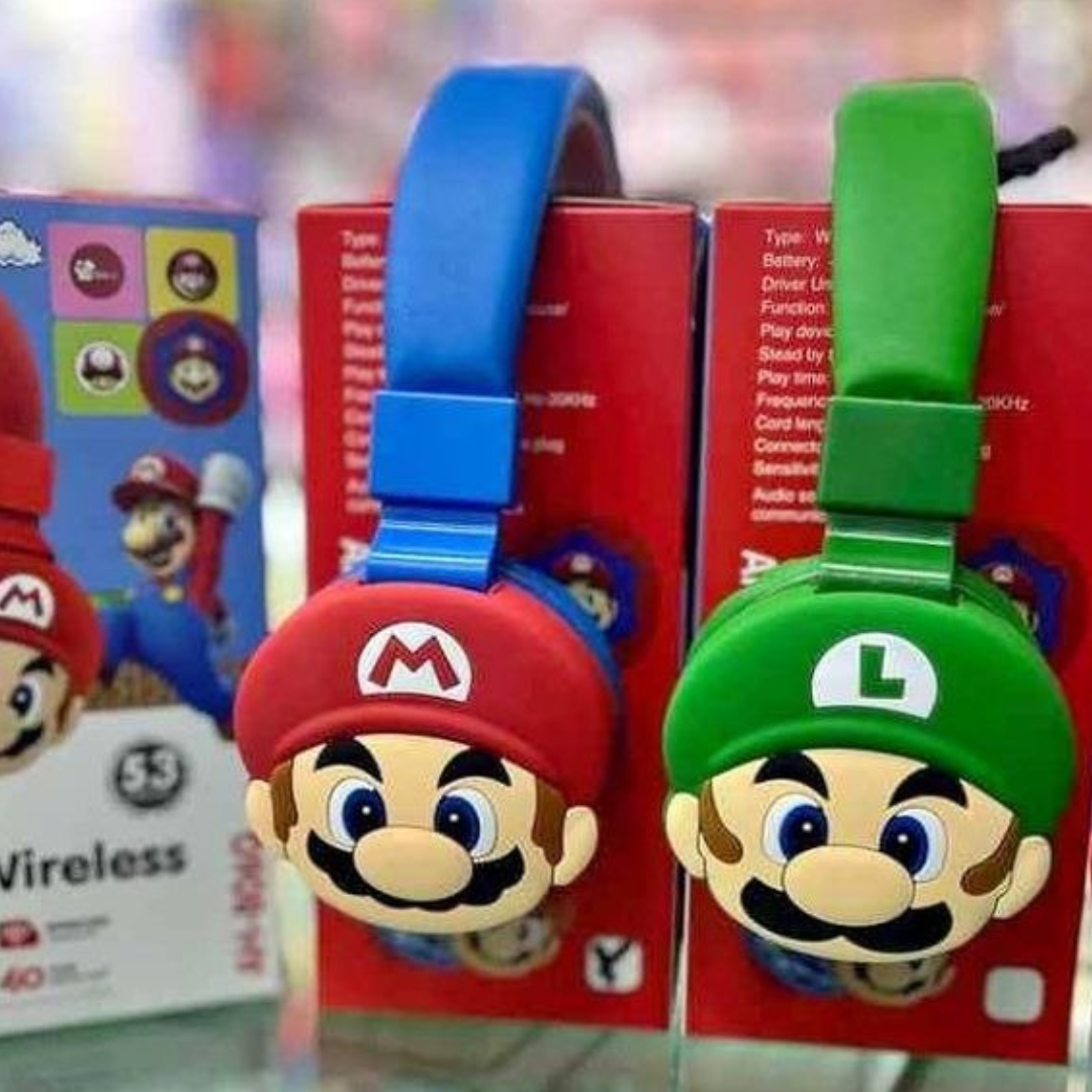 Diadema Bluetooth Super Mario Bros — Sonido Estéreo y Manos Libres