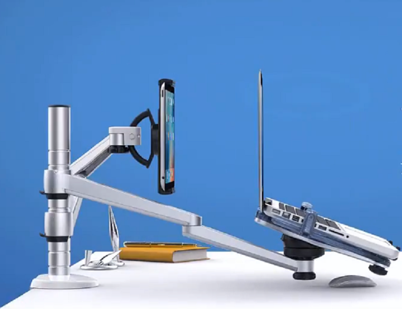 Soporte Holder Ajustable para Computador y Laptop — Brazo de Aluminio Ergonómico