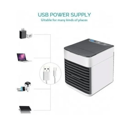 Aire Acondicionado Personal 3 en 1 — Refrigera, Humidifica y Purifica