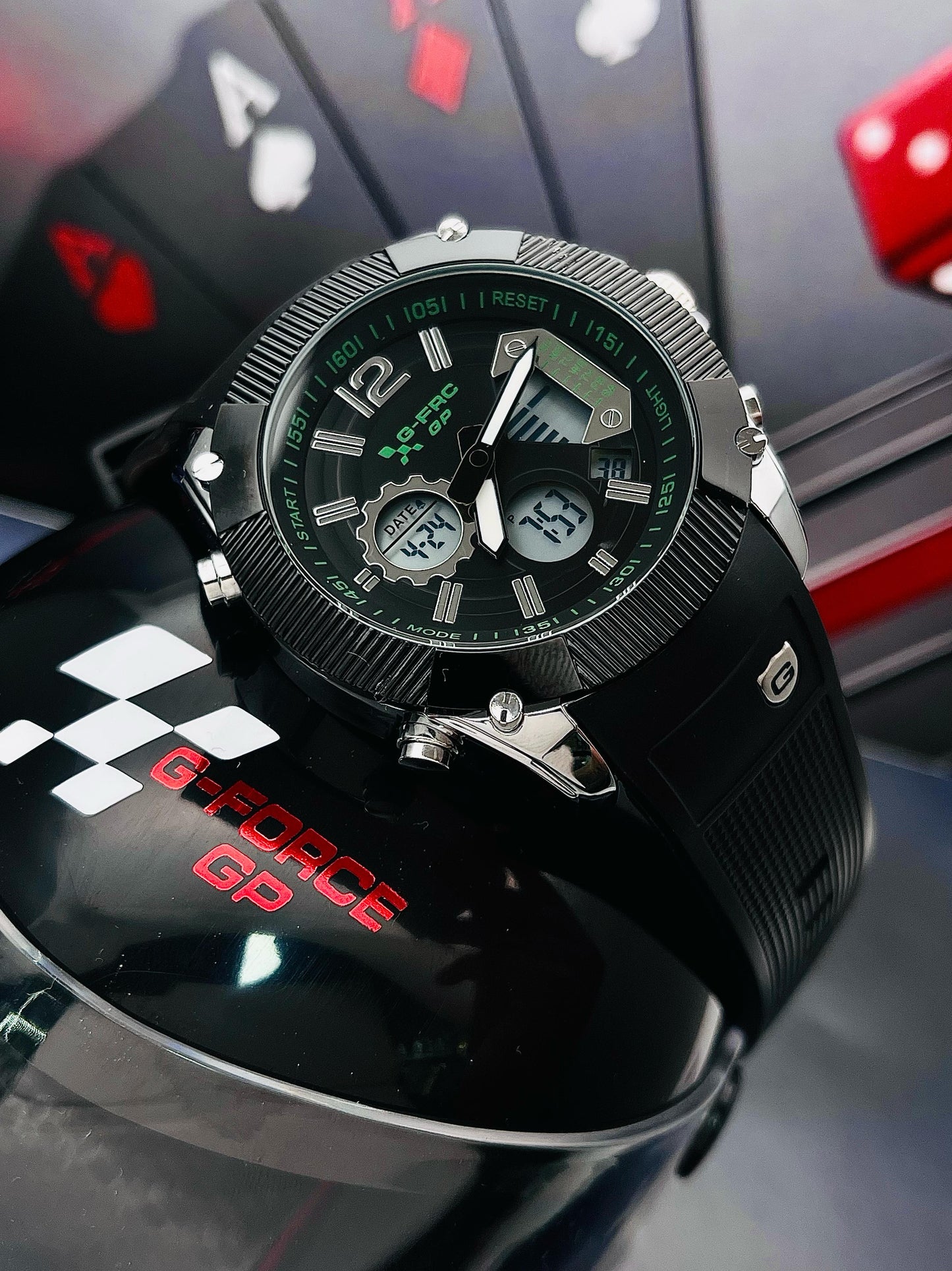 Reloj G-Force Moto-GP — Estilo Racing
