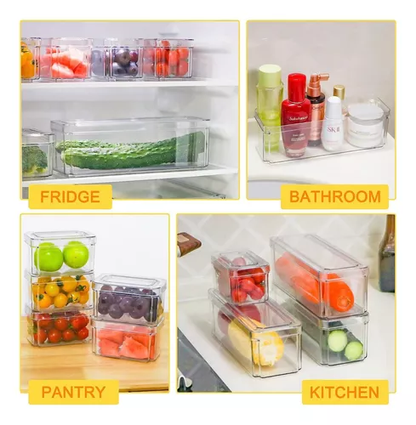 Set de Organizadores Pro-Fridge Premium: Maximiza el Espacio y Frescura de tu Nevera