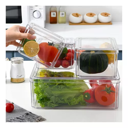 Set de Organizadores Pro-Fridge Premium: Maximiza el Espacio y Frescura de tu Nevera