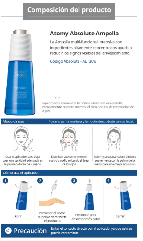 Ampolla Facial Absolute Cellaactive Atomy - detalle