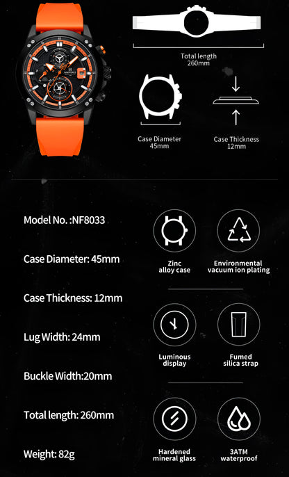 Reloj Naviforce Deportivo Nf8033 – Correa en Goma