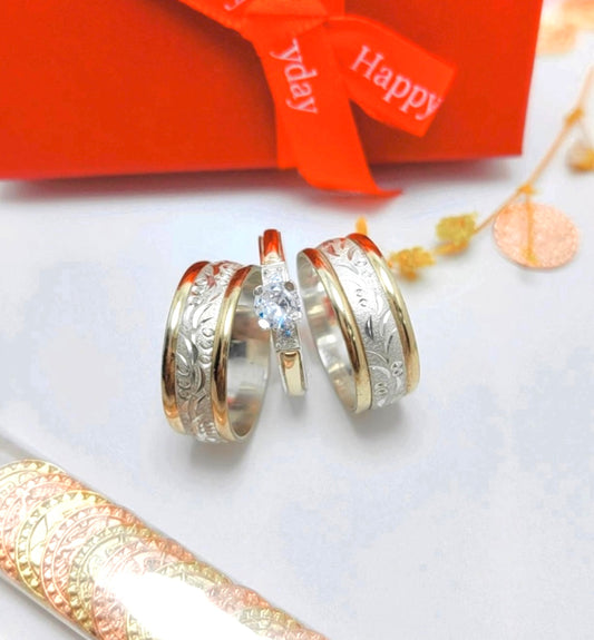 Set Argollas Flor de Liz Plata 925 - vista principal