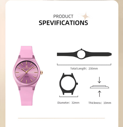 Reloj Naviforce Sport NF5056 — Diseño Deportivo en Goma para Mujer